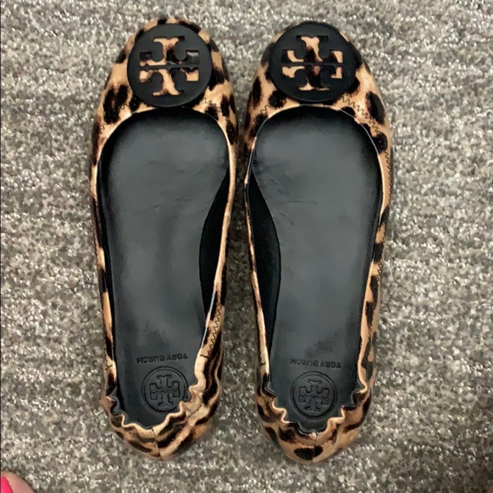 Like new Tory Burch mini travel ballet flats